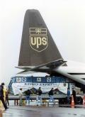 In 1996, United Parcel Service leased an L-100 from Southern Air Transport and had the aircraft painted in its familiar brown, gold, and white livery. UPS donated the flight to transport Keiko, the killer whale that had gained international fame in the movie Free Willy, from an amusement park in Mexico to a rehabilitation facility in Oregon. Including Keiko, the transport container weighed 43,000 pounds.