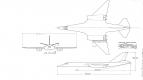 Basic drawing for fixed-wing B-1. Drawing dated 16 January 1970.