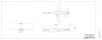 This design for an enlarged F-111 variant was fourteen feet longer than a standard F-111. The lower bulge provided space for a rotating weapon pallet. The drawing is dated  4 March 1970.