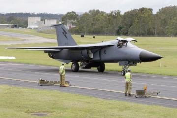 A "Pigs Tales" memorial service was held at the front gate of RAAF Base Amberley to commemorate the Australian F-111 retirement.