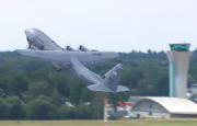 <p>C-130J performing at the 2010 Farnborough International Airshow.</p>