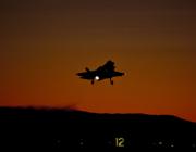 <p>The first F-35 Lightning II night flight was completed on 18 January 2012 at the Air Force Flight Test Center at Edwards AFB, California. Lockheed Martin test pilot Mark Ward took off at 5:05 pm PST and carried out a series of straight-in approaches in twilight and darkness in the F-35A. The pilot also performed an evaluation of the F-35's cockpit lighting during the flight. He landed the aircraft (Air Force serial number 07-0744) after sunset at 6:22 pm. The testing will clear the way for night refueling and formation testing later this year.</p>