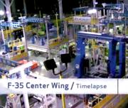 <p>A time lapse video of the F-35 Center Wing Assembly production line in Marietta, Georgia. The high-tech production line uses orange Automated Guided Vehicles to move assemblies throughout the factory. The center wing assembly is the backbone of the F-35 — wings and fuselages are attached at the final assembly facility in Fort Worth, Texas.</p>