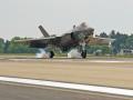 27 May 2014: Navy test pilot Lt. Cdr. Michael Burks was at the controls of F-35C CF-3 at NAS Patuxent River, Maryland, for the first structural survey MK-7 arrestment at the maximum test sink speed of 21.4 feet per second.