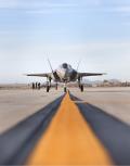 An F-35B Lightning II is prepped for flight at MCAS Yuma, Arizona.