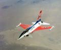 The CCV YF-1 first flew on 16 March 1976 at Edwards AFB, California, with company test pilot David Thigpen at the controls. The flight test program lasted into July 1977.