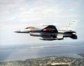 An F-16 from Eglin AFB, Florida, flies with a Small Diameter Bomb. SDB is the next generation of  low-cost and low collateral-damage precision strike weapons for internal  and external carriage