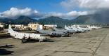 P-3C Orion aircraft from Japan, Canada, Australia, South Korea and the US on the tarmac of MCB Kaneohe Bay, Hawaii, during a recent Rim of the Pacific, or RIMPAC, exercise.
