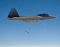 11 July 2008: An F-22 pilot with the 411th Flight Test Squadron at Edwards AFB carries out the first supersonic release of a 250-pound GBU-39 Small Diameter Bomb.