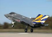 <p>The first F-35C Lightning II carrier variant, the US Navy's first stealth fighter, arrived at NAS Patuxent River, Maryland, on 6 November 2010 at 2:37 pm EST. The aircraft, piloted by Lockheed Martin test pilot David Nelson, departed NAS Fort Worth Joint Reserve Base at 11:31 am EST.</p>