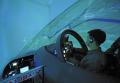 Student pilots fly the T-50 in two types of simulators: an operational  flight trainer and a full mission trainer. The former, used primarily as  a procedures trainer, has a full cockpit and a large five-panel  display. The latter is a full dome simulator (inside shown here) used for training an entire  flight.