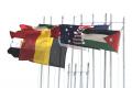 Mwaffaq Salti AB displayed flags of participating countries during Falcon Air Meet 2009.