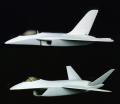 3 November 1986: Lockheed, Boeing, and General Dynamics representatives meet for the first time as partners at Lockheed Skunk Works facilities in Burbank, California. Each company briefs its design approach. The design by General Dynamics is shown at the top.