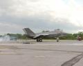 10 August 2012: Navy Lt. Chris Tabert accomplished the first fly-in arrestment into the MK-7 arresting gear cable by an F-35C at JB McGuire-Dix-Lakehurst, New Jersey.