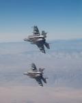 24 September 2012: Air Force Maj. Eric Schultz and Maj. Brent Reinhardt flew F-35A aircraft AF-1 and AF-2 in formation with external inert AIM-9X missiles. The 1.3-hour test flight measured formation flying qualities. The sorties, AF-1 Flight 250 and AF-2 Flight 279, originated from Edwards AFB, California.