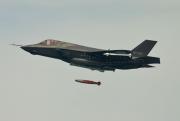 <p>The first-ever F-35 weapons release test flight was successfully carried out over the Atlantic Test Range near NAS Patuxent River, Maryland, on 8 August 2012. During Flight 224, Lockheed Martin test pilot Dan Levin released an inert 1,000 lb. GBU-32 Joint Direct Attack Munition separation test article while flying at 400 knots at an altitude of 4,200 feet in BF-3, the third F-35B test aircraft.</p>