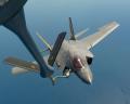 20 August 2013: Marine Corps test pilot Lt. Col. Patrick Moran completed the first F-35C air-to-air refueling from a drogue-equipped Air Force KC-135 Stratotanker during a flight off eastern Maryland. The flight, which originated at NAS Patuxent River, Maryland, was the 217th flight in the first F-35C carrier variant test aircraft, designated CF-1. All three variants of the F-35 are now qualified to refuel from a KC-135.