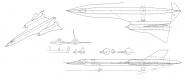 This image shows part of the configuration evolution of what was universally referred to but never officially named Blackbird. After twelve iterations, the SR-71 was the world’s fastest and highest flying manned aircraft. Though superficially resembling its A-12 predecessor, the SR-71 differed in many ways, including in the chine, the fuselage, and the miscellaneous subsystems.