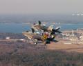 11 February 2014: Two F-35Bs flew in close formation for the first time while in short takeoff/vertical landing, or STOVL, mode. BAE test pilot Peter Wilson flying F-35B BF-1 and Lockheed Martin test pilot Dan Levin flying F-35B BF-5 conducted the mission from NAS Patuxent River, Maryland. The mission was used to evaluate the effects the aircraft had on one another while in STOVL mode to ensure F-35Bs can perform safely in formation while flying in an operational environment.