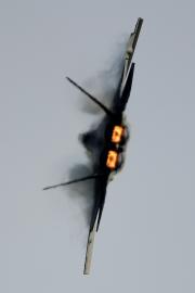 F-22 Raptor Turning And Burning