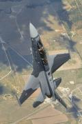 Lockheed Martin test pilots go vertical during a test flight of an Iraq F-16.