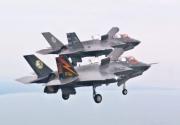 <p>Two F-35Bs flew in close formation for the first time while in short takeoff/vertical landing, or STOVL, mode on 11 February 2014. BAE test pilot Peter Wilson flying F-35B BF-1 and Lockheed Martin test pilot Dan Levin flying F-35B BF-5 conducted the mission from NAS Patuxent River, Maryland. The mission was used to evaluate the effects the aircraft had on one another while in STOVL mode to ensure F-35Bs can perform safely in formation while flying in an operational environment.</p>