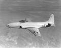 The Army Air Corps turned to Lockheed for its first production jet fighter, the P-80. The first product of Skunk Works, the XP-80 took its maiden flight on 8 January 1944. While three P-80s arrived in Europe before the war ended, none saw action. Korea presented action aplenty, however, where the P-80 Shooting Star, redesignated F-80, distinguished itself in ground attack and reconnaissance roles. The basic design then extended to include the T-33 trainer and F-94 Starfire interceptor aircraft.