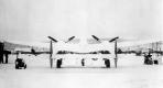 Before the McKinley Climatic Laboratory opened in 1947, cold weather testing was done in the cold. This rear-view shot of a P-38 Lightning covered in snow was taken during US Army Air Forces cold weather testing at Ladd Field outside of Fairbanks, Alaska, in the winter of 1943-1944. This image was not cleared by the wartime censor until 20 May 1944 for some reason.
