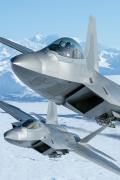 The 90th FS (nicknamed Pair-O-Dice) was the first F-22 squadron in Alaska, receiving its advanced aircraft in 2007. 
