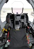 The F-2 is the first fighter aircraft in JASDF that adopted a glass cockpit. The F-2 cockpit has three full color multifunction displays showing radar, weapon information, terrain map, and electronic warfare information. The control stick is on the side of cockpit as in the F-16, F-22, and F-35. 