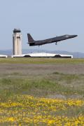 A U-2S pilot takes off from Beale AFB, California. The amount of time the U-2 requires to attain initial altitude is one of its most impressive characteristics. The aircraft can climb to its initial operating altitude of 60,000 feet in about one hour.