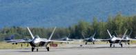 8 August 2007: Elmendorf AFB officially welcomes the first of its F-22 Raptor fleet as a six-ship formation lands at the base in Anchorage. The F-22s join the 3rd Wing and are assigned to the 90th Fighter Squadron.